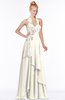 ColsBM Jade Whisper White Glamorous Fit-n-Flare Halter Sleeveless Floor Length Bridesmaid Dresses