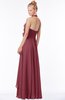 ColsBM Jade Wine Glamorous Fit-n-Flare Halter Sleeveless Floor Length Bridesmaid Dresses