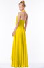 ColsBM Jade Yellow Glamorous Fit-n-Flare Halter Sleeveless Floor Length Bridesmaid Dresses