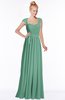 ColsBM Anna Beryl Green Modest Sleeveless Half Backless Chiffon Floor Length Bridesmaid Dresses