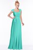 ColsBM Anna Blue Turquoise Modest Sleeveless Half Backless Chiffon Floor Length Bridesmaid Dresses