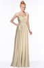 ColsBM Anna Champagne Modest Sleeveless Half Backless Chiffon Floor Length Bridesmaid Dresses