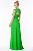 ColsBM Anna Classic Green Modest Sleeveless Half Backless Chiffon Floor Length Bridesmaid Dresses