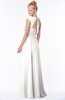 ColsBM Anna Cloud White Modest Sleeveless Half Backless Chiffon Floor Length Bridesmaid Dresses