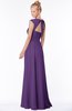 ColsBM Anna Dark Purple Modest Sleeveless Half Backless Chiffon Floor Length Bridesmaid Dresses