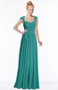ColsBM Anna Emerald Green Modest Sleeveless Half Backless Chiffon Floor Length Bridesmaid Dresses