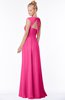 ColsBM Anna Fandango Pink Modest Sleeveless Half Backless Chiffon Floor Length Bridesmaid Dresses