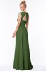 ColsBM Anna Garden Green Modest Sleeveless Half Backless Chiffon Floor Length Bridesmaid Dresses