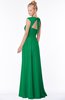 ColsBM Anna Green Modest Sleeveless Half Backless Chiffon Floor Length Bridesmaid Dresses