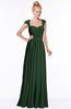 ColsBM Anna Hunter Green Modest Sleeveless Half Backless Chiffon Floor Length Bridesmaid Dresses