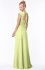 ColsBM Anna Lime Green Modest Sleeveless Half Backless Chiffon Floor Length Bridesmaid Dresses