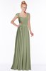 ColsBM Anna Moss Green Modest Sleeveless Half Backless Chiffon Floor Length Bridesmaid Dresses