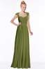 ColsBM Anna Olive Green Modest Sleeveless Half Backless Chiffon Floor Length Bridesmaid Dresses