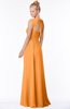 ColsBM Anna Orange Modest Sleeveless Half Backless Chiffon Floor Length Bridesmaid Dresses