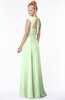 ColsBM Anna Pale Green Modest Sleeveless Half Backless Chiffon Floor Length Bridesmaid Dresses