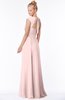 ColsBM Anna Pastel Pink Modest Sleeveless Half Backless Chiffon Floor Length Bridesmaid Dresses