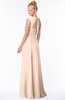 ColsBM Anna Peach Puree Modest Sleeveless Half Backless Chiffon Floor Length Bridesmaid Dresses