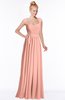 ColsBM Anna Peach Modest Sleeveless Half Backless Chiffon Floor Length Bridesmaid Dresses
