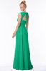 ColsBM Anna Pepper Green Modest Sleeveless Half Backless Chiffon Floor Length Bridesmaid Dresses
