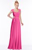 ColsBM Anna Rose Pink Modest Sleeveless Half Backless Chiffon Floor Length Bridesmaid Dresses