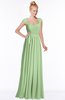 ColsBM Anna Sage Green Modest Sleeveless Half Backless Chiffon Floor Length Bridesmaid Dresses