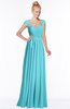 ColsBM Anna Turquoise Modest Sleeveless Half Backless Chiffon Floor Length Bridesmaid Dresses