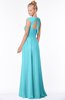 ColsBM Anna Turquoise Modest Sleeveless Half Backless Chiffon Floor Length Bridesmaid Dresses