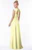 ColsBM Anna Wax Yellow Modest Sleeveless Half Backless Chiffon Floor Length Bridesmaid Dresses