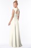 ColsBM Anna Whisper White Modest Sleeveless Half Backless Chiffon Floor Length Bridesmaid Dresses