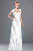 ColsBM Anna White Modest Sleeveless Half Backless Chiffon Floor Length Bridesmaid Dresses
