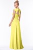 ColsBM Anna Yellow Iris Modest Sleeveless Half Backless Chiffon Floor Length Bridesmaid Dresses