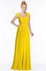 ColsBM Anna Yellow Modest Sleeveless Half Backless Chiffon Floor Length Bridesmaid Dresses