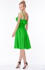 ColsBM Kimora Classic Green Hippie One Shoulder Zip up Chiffon Mini Bridesmaid Dresses