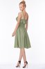 ColsBM Kimora Moss Green Hippie One Shoulder Zip up Chiffon Mini Bridesmaid Dresses