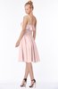 ColsBM Kimora Pastel Pink Hippie One Shoulder Zip up Chiffon Mini Bridesmaid Dresses
