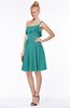 ColsBM Kimora Porcelain Hippie One Shoulder Zip up Chiffon Mini Bridesmaid Dresses