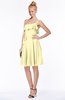 ColsBM Kimora Soft Yellow Hippie One Shoulder Zip up Chiffon Mini Bridesmaid Dresses