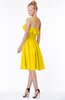 ColsBM Kimora Yellow Hippie One Shoulder Zip up Chiffon Mini Bridesmaid Dresses