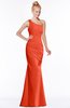 ColsBM Michelle Tangerine Tango Simple A-line Sleeveless Chiffon Floor Length Bridesmaid Dresses
