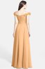 ColsBM Carolina Apricot Gorgeous Fit-n-Flare Off-the-Shoulder Sleeveless Zip up Chiffon Bridesmaid Dresses