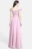 ColsBM Carolina Baby Pink Gorgeous Fit-n-Flare Off-the-Shoulder Sleeveless Zip up Chiffon Bridesmaid Dresses