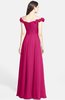 ColsBM Carolina Beetroot Purple Gorgeous Fit-n-Flare Off-the-Shoulder Sleeveless Zip up Chiffon Bridesmaid Dresses