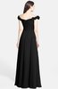 ColsBM Carolina Black Gorgeous Fit-n-Flare Off-the-Shoulder Sleeveless Zip up Chiffon Bridesmaid Dresses