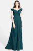 ColsBM Carolina Blue Green Gorgeous Fit-n-Flare Off-the-Shoulder Sleeveless Zip up Chiffon Bridesmaid Dresses