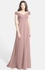 ColsBM Carolina Bridal Rose Gorgeous Fit-n-Flare Off-the-Shoulder Sleeveless Zip up Chiffon Bridesmaid Dresses