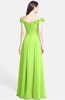 ColsBM Carolina Bright Green Gorgeous Fit-n-Flare Off-the-Shoulder Sleeveless Zip up Chiffon Bridesmaid Dresses