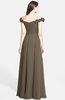 ColsBM Carolina Carafe Brown Gorgeous Fit-n-Flare Off-the-Shoulder Sleeveless Zip up Chiffon Bridesmaid Dresses