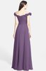 ColsBM Carolina Chinese Violet Gorgeous Fit-n-Flare Off-the-Shoulder Sleeveless Zip up Chiffon Bridesmaid Dresses