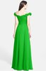 ColsBM Carolina Classic Green Gorgeous Fit-n-Flare Off-the-Shoulder Sleeveless Zip up Chiffon Bridesmaid Dresses