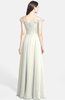 ColsBM Carolina Cream Gorgeous Fit-n-Flare Off-the-Shoulder Sleeveless Zip up Chiffon Bridesmaid Dresses